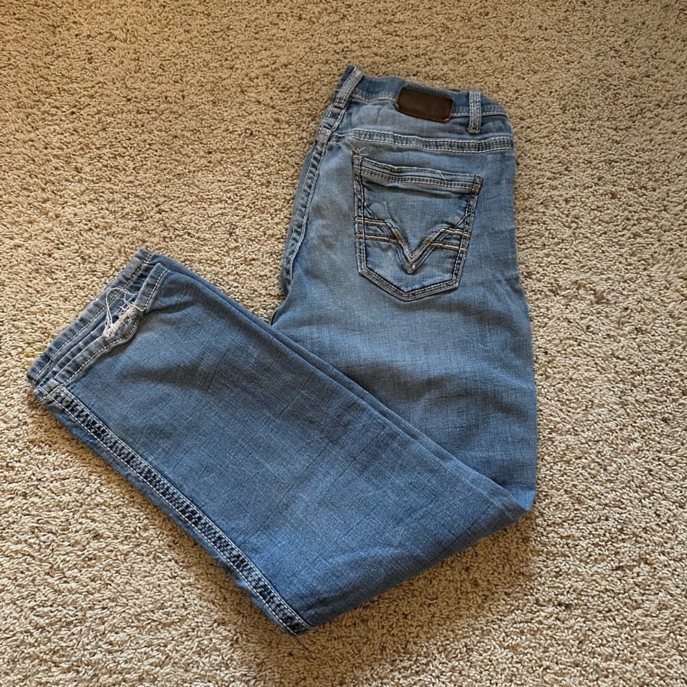 Bke tyler straight leg lt wash jeans